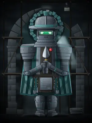 Builder, painted bust